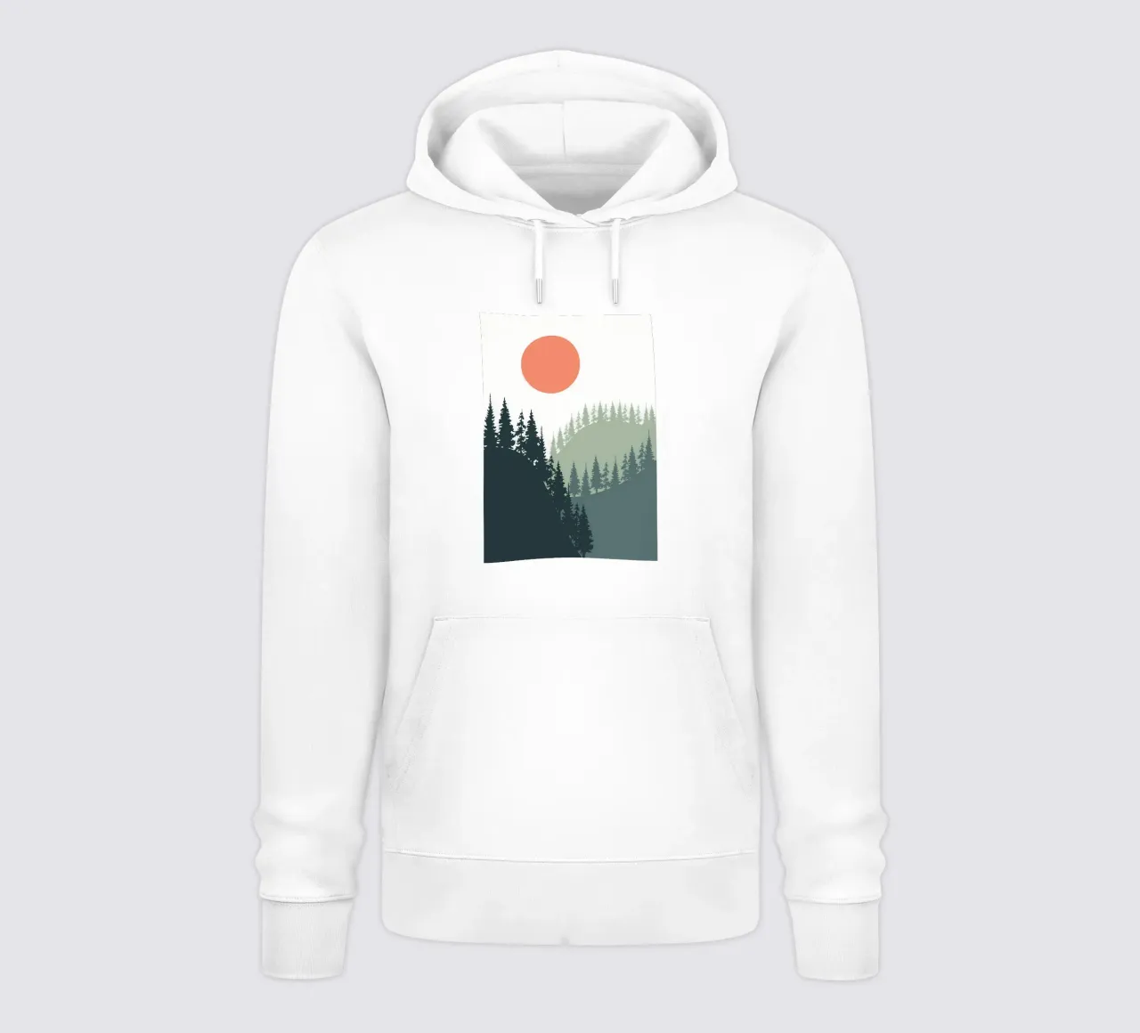 Nature forest pine tree hoodie by Bartosz Powalka