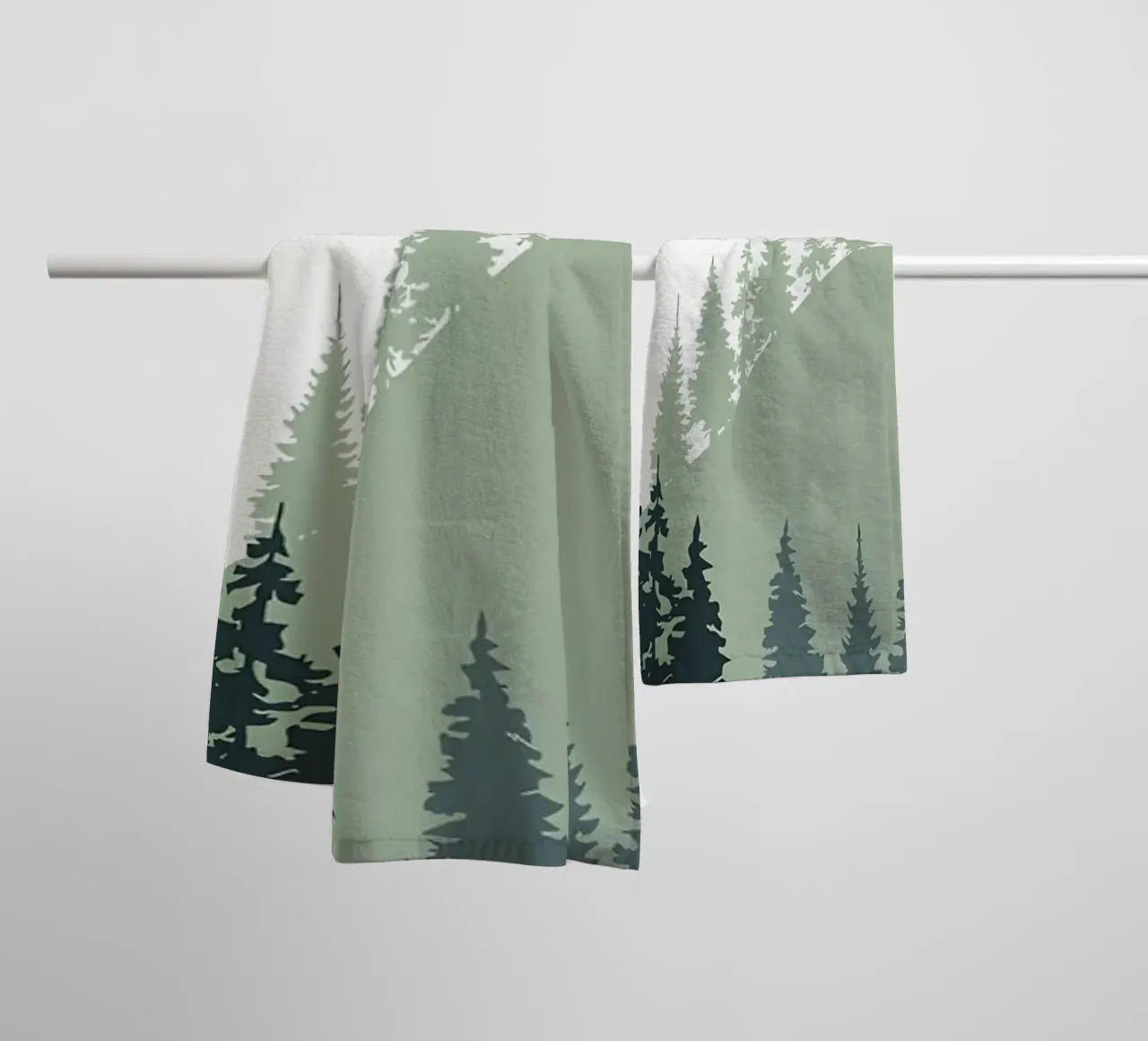 Nature forest pine tree towel by Bartosz Powalka