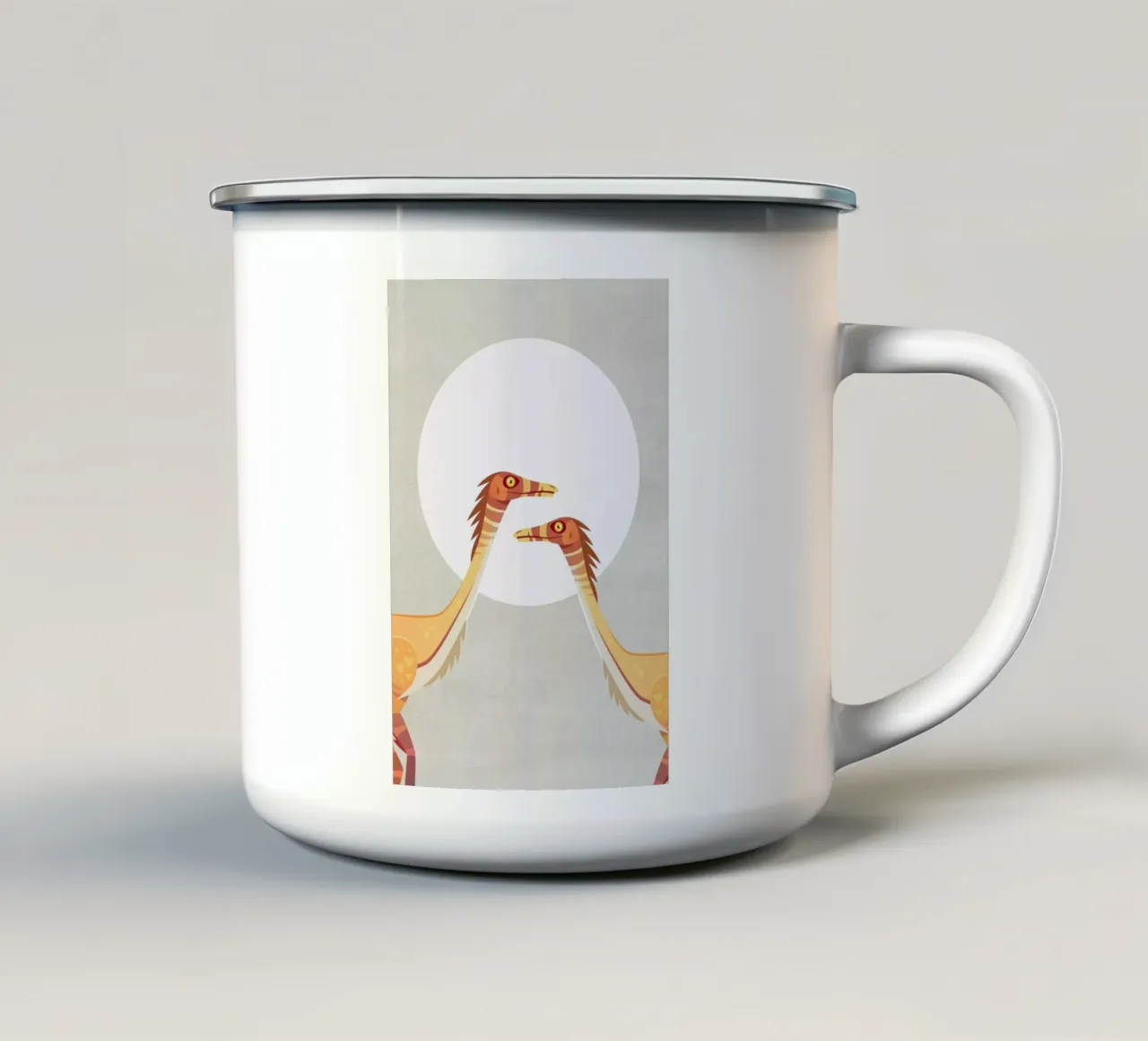 Raptor Pals tazza in smalto da Little Flourishes