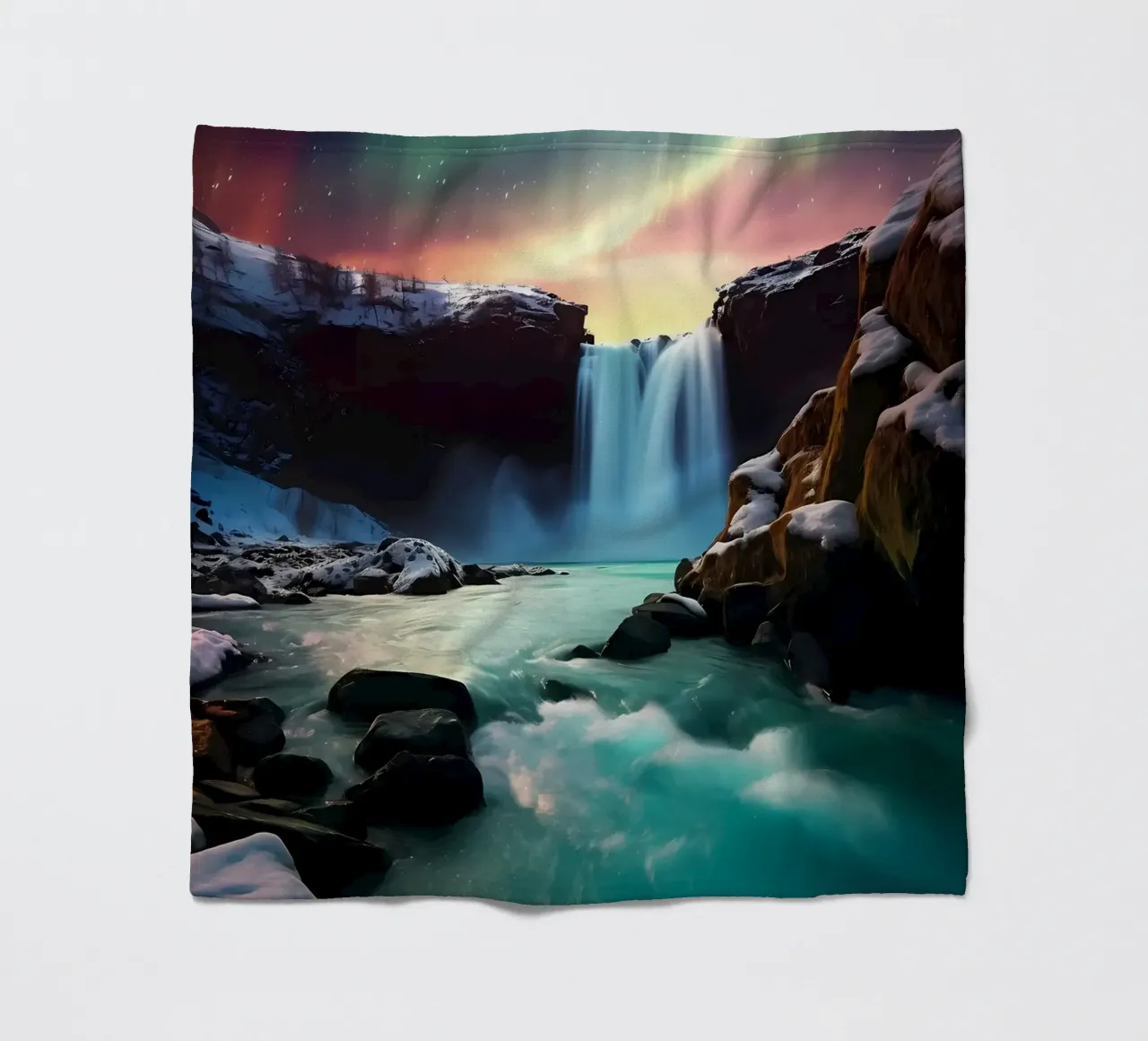 Cascata dell'aurora boreale coperta in pile da Matthew Katz