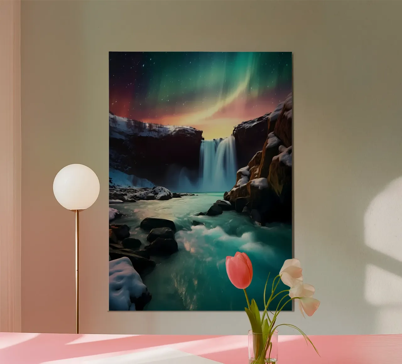 Cascata dell'aurora boreale carta hahnemühle da Matthew Katz