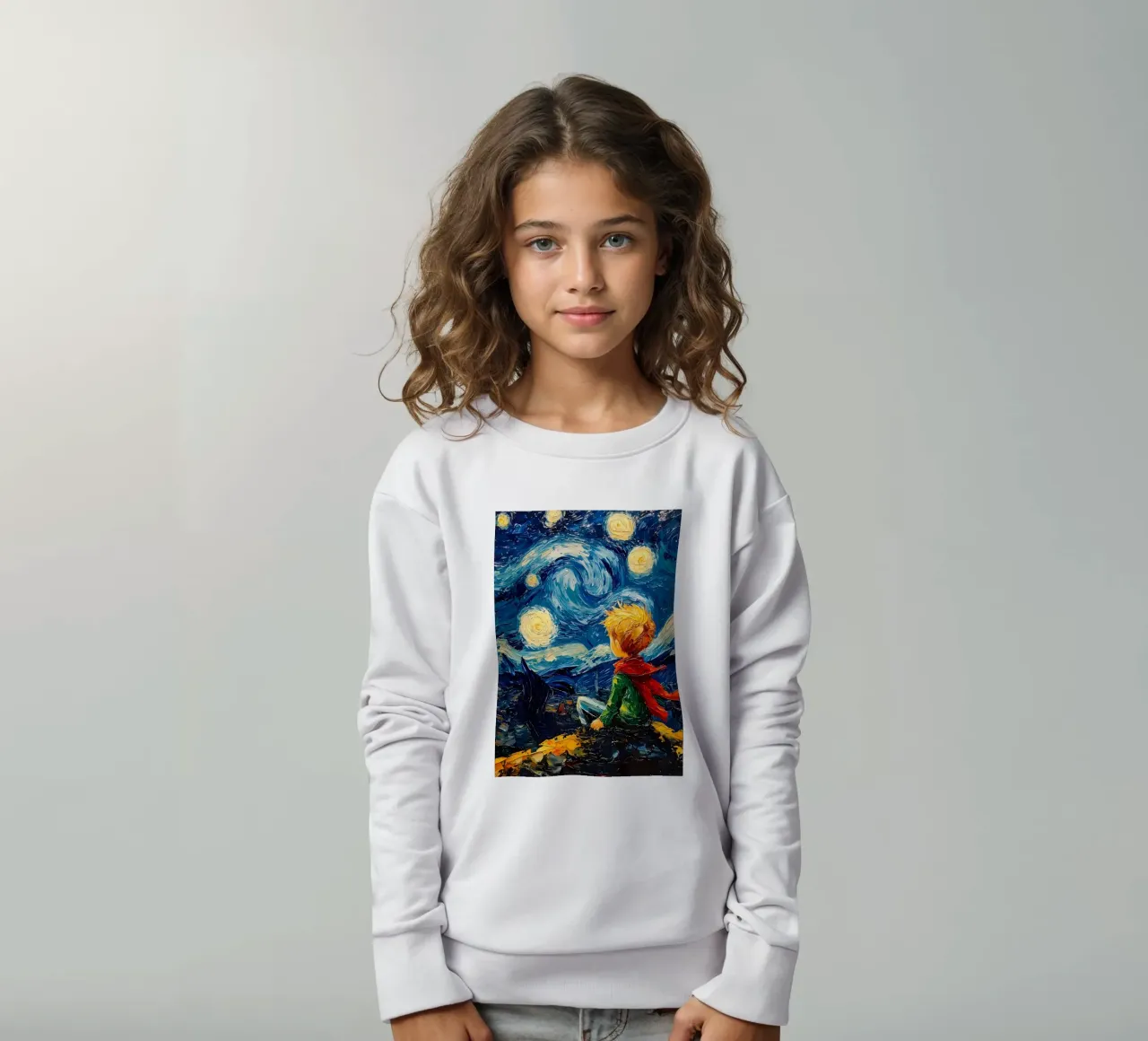 Il Piccolo Principe Notte stellata felpa bambino da Adrian Patel