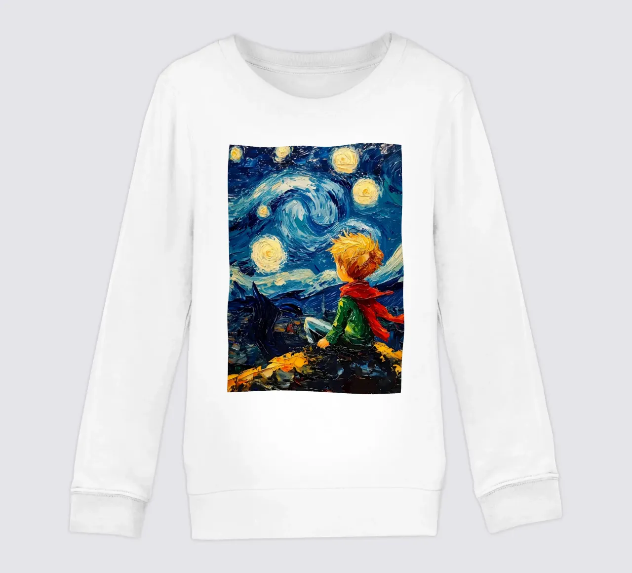 Il Piccolo Principe Notte stellata felpa bambino da Adrian Patel