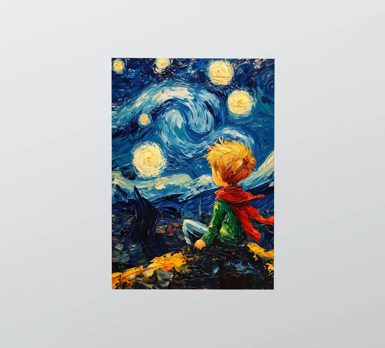 The Little Prince Starry Night sticker by Adrian Patel