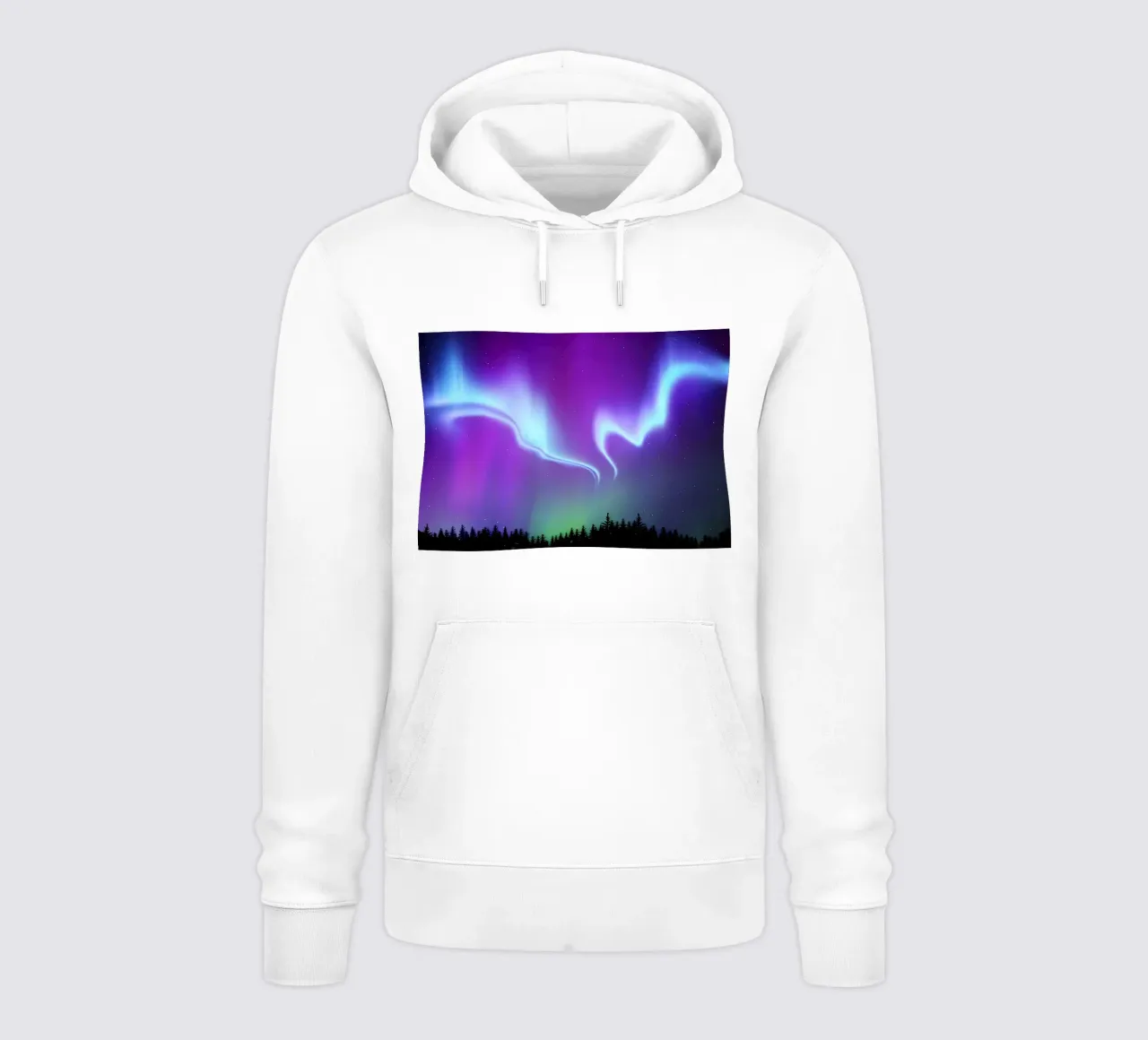 Aurora Synthwave arte spaziale felpa con cappuccio da Matthew Katz