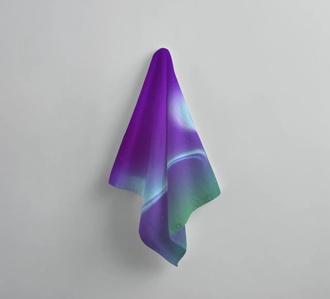 Aurora Synthwave space art towel by Matthew Katz