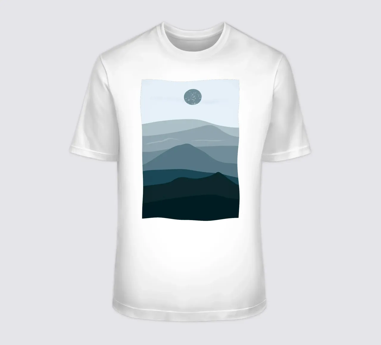 Mountain landscape art t-shirt by Bartosz Powalka