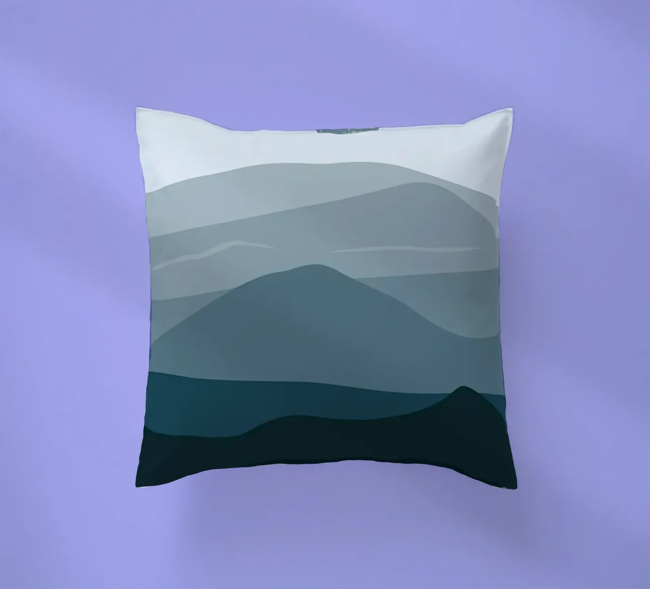 Mountain landscape art decorative cushion by Bartosz Powalka