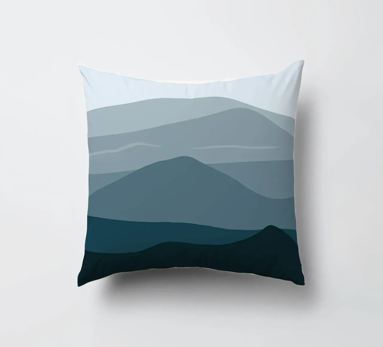 Mountain landscape art decorative cushion by Bartosz Powalka