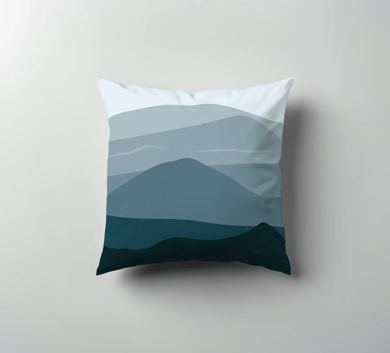 Mountain landscape art decorative cushion by Bartosz Powalka