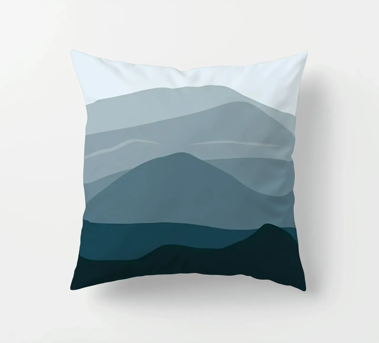 Mountain landscape art decorative cushion by Bartosz Powalka