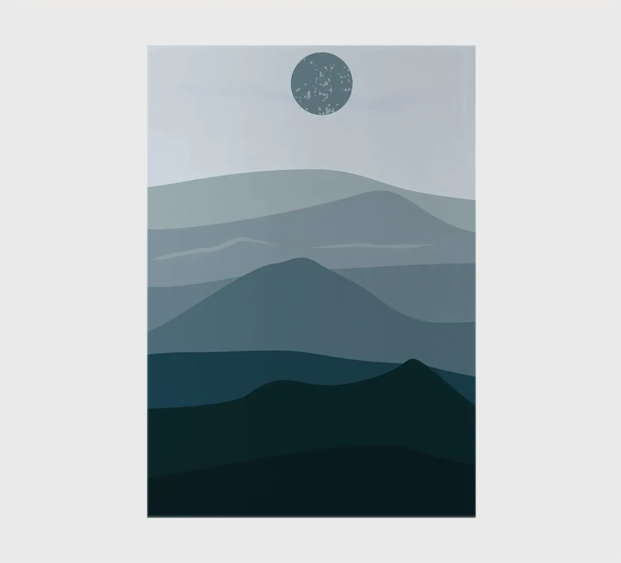 Mountain landscape art notebook by Bartosz Powalka