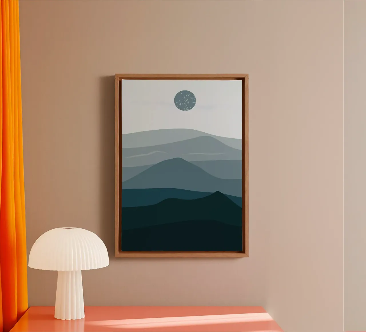 Landschapskunst in de bergen canvas met Baklijst van Bartosz Powalka