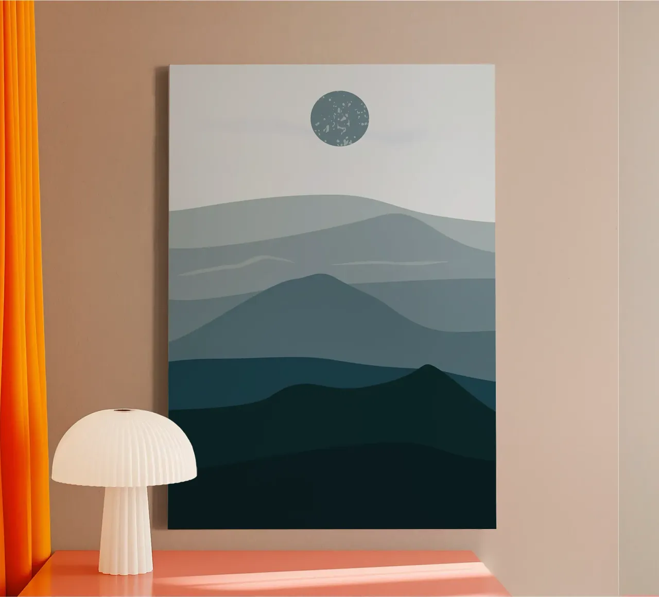 Landschapskunst in de bergen canvas met Baklijst van Bartosz Powalka