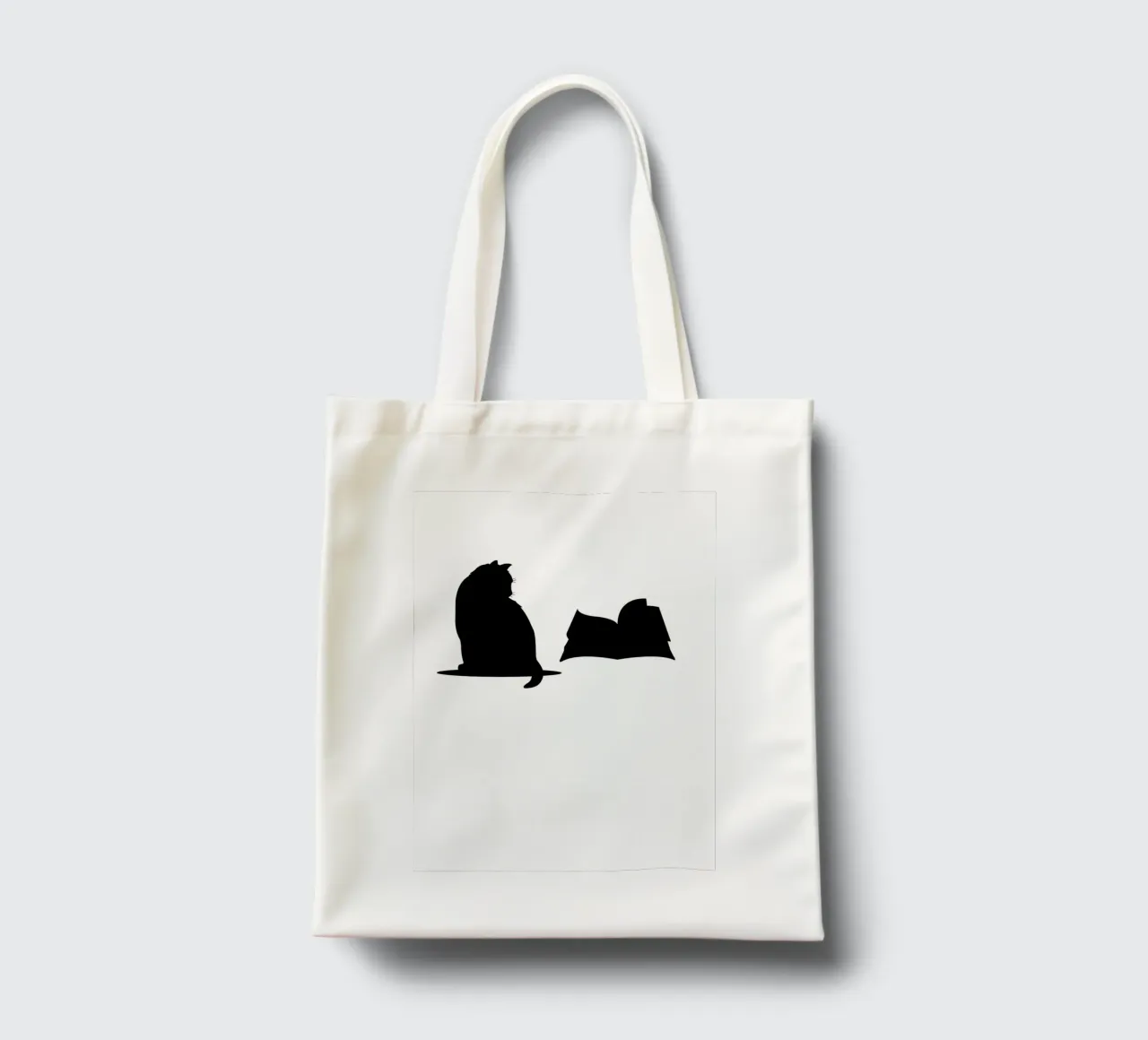 Libri sui gatti bianchi e neri borsa in juta da Aiden Garcia