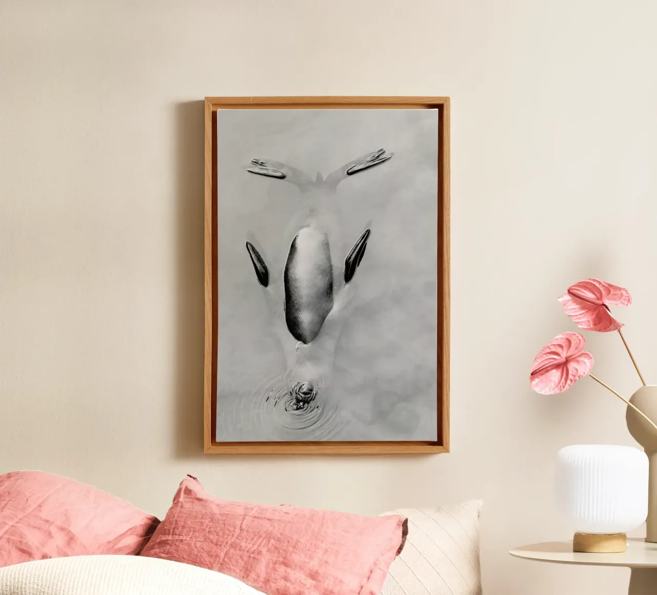 Chilling Out canvas with Floater frame by Natural Kingdom