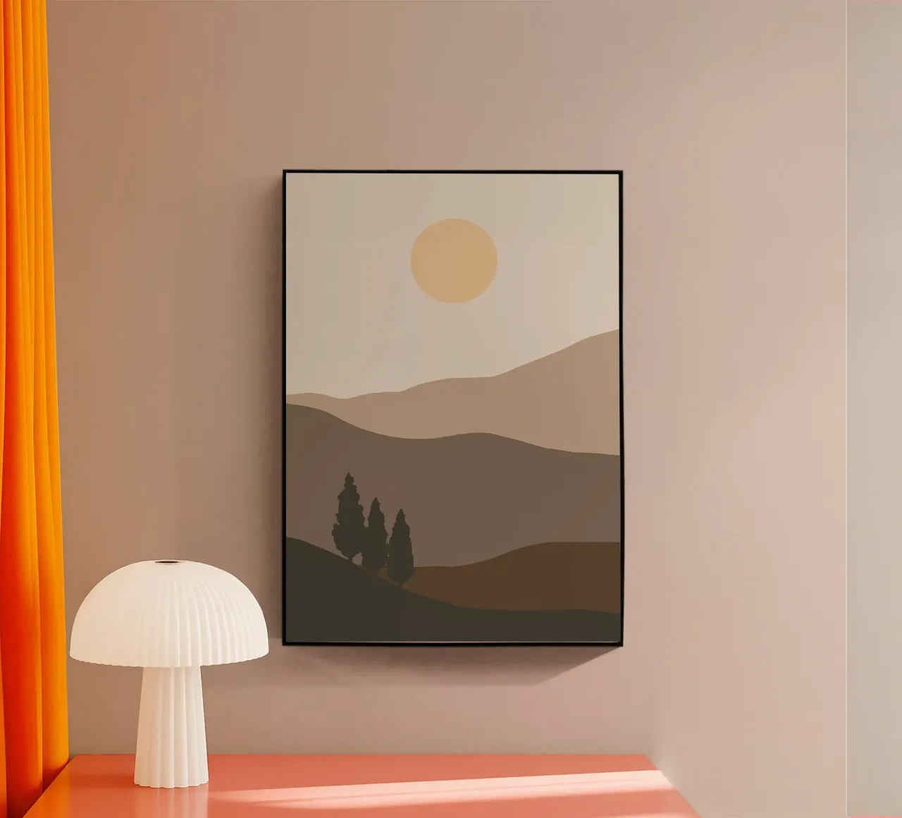 Tramonto con albero di montagna plexiglass da Bartosz Powalka