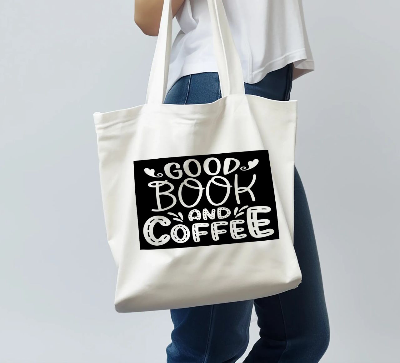 Un buon libro e un caffè borsa in juta da Aiden Garcia