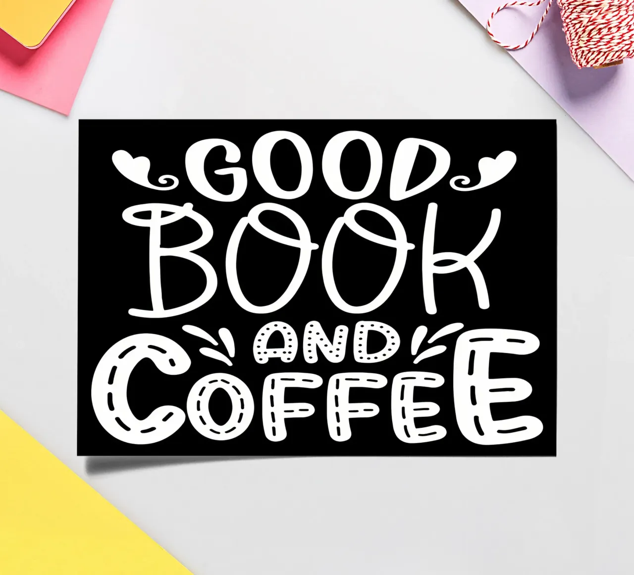 Un buon libro e un caffè foglio adesivo da Aiden Garcia