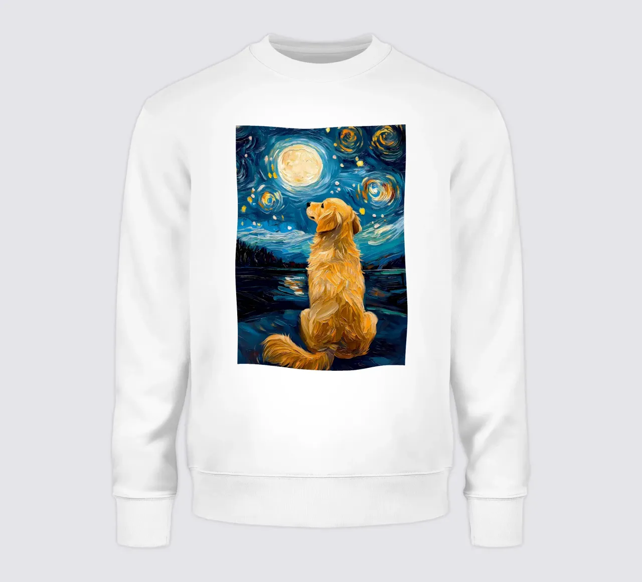 Golden Retriever Notte stellata felpa da Adrian Patel