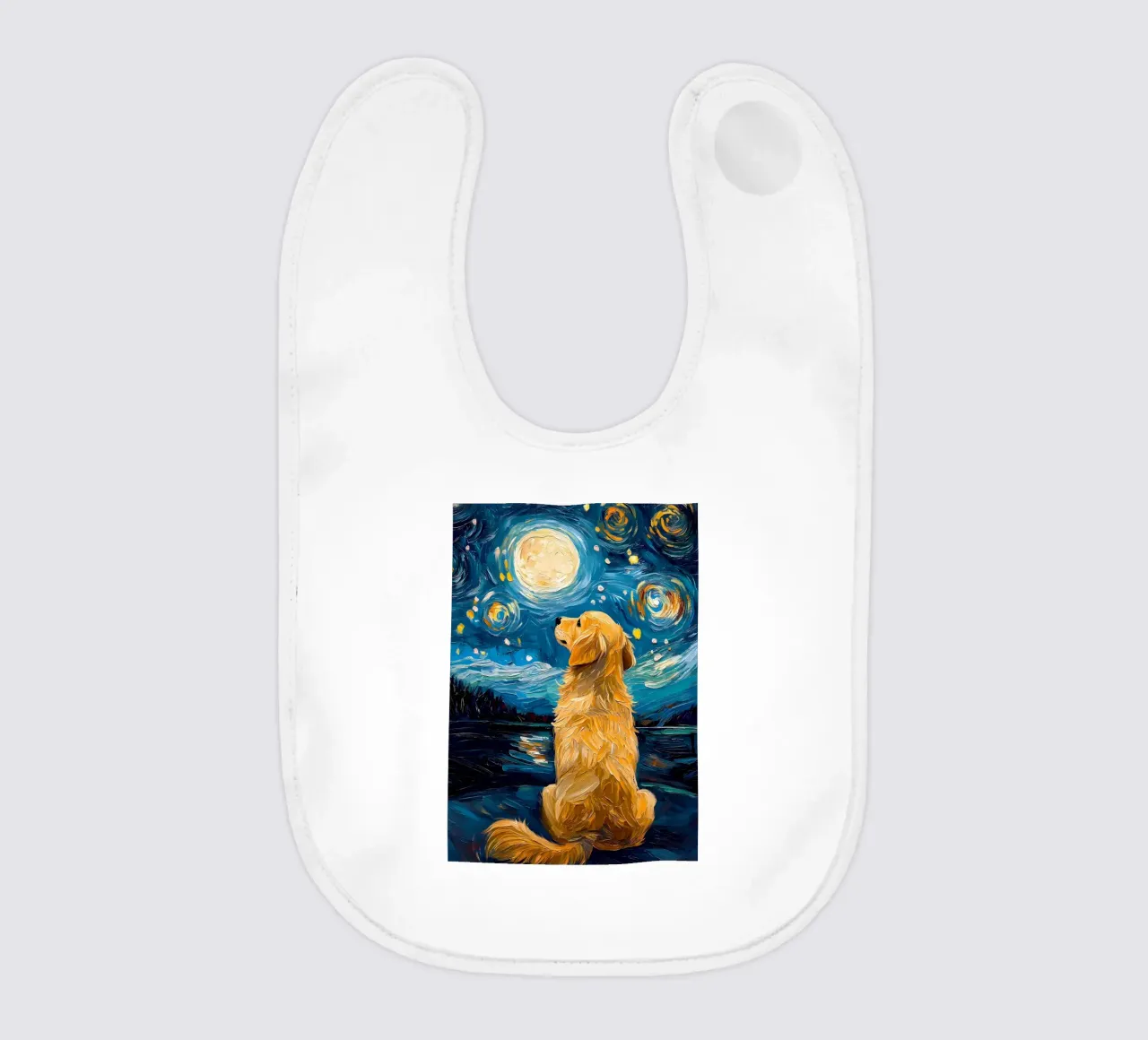 Golden Retriever Notte stellata bavaglino da Adrian Patel