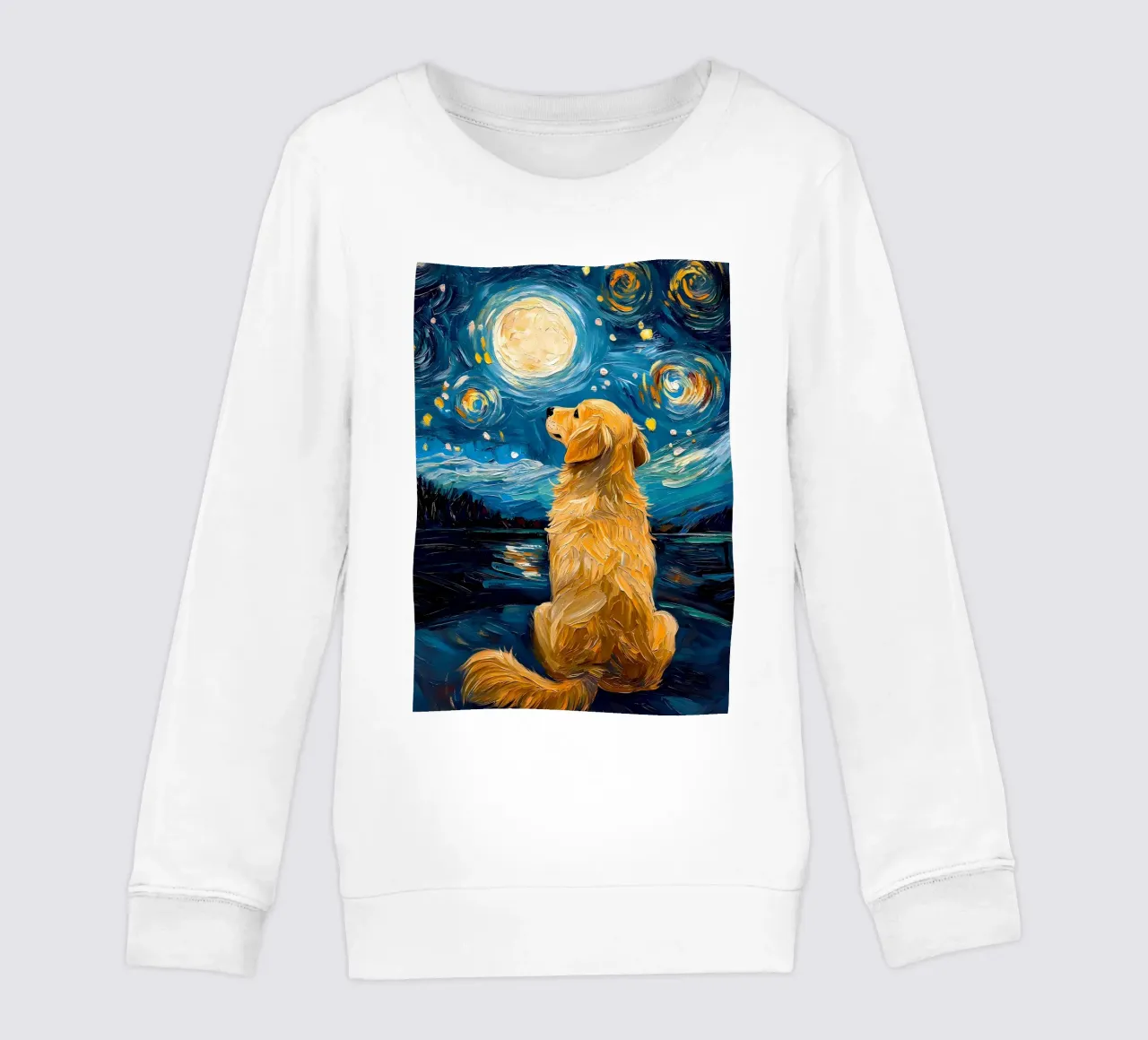Golden Retriever Notte stellata felpa bambino da Adrian Patel