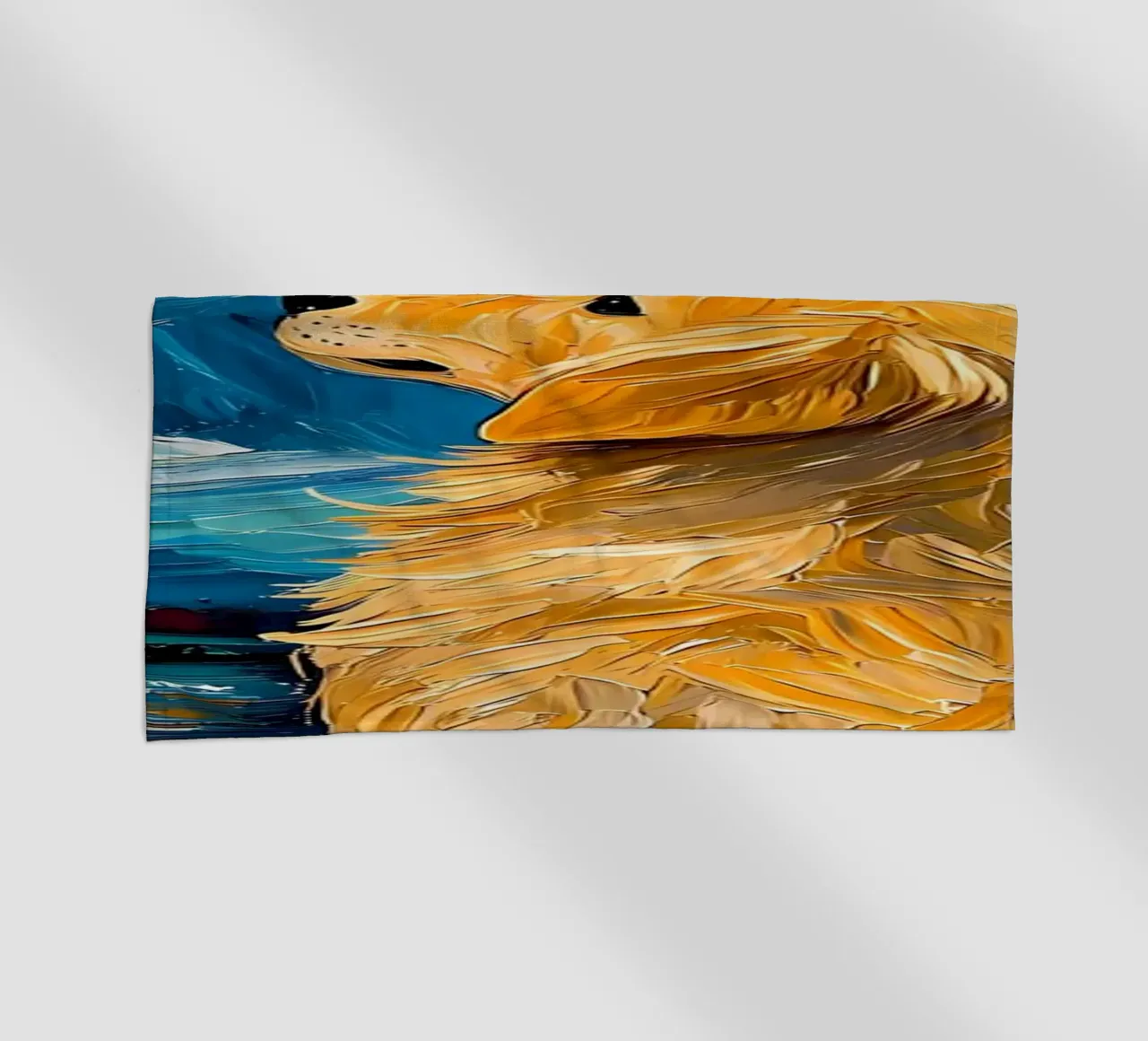Golden Retriever Notte stellata telo mare da Adrian Patel