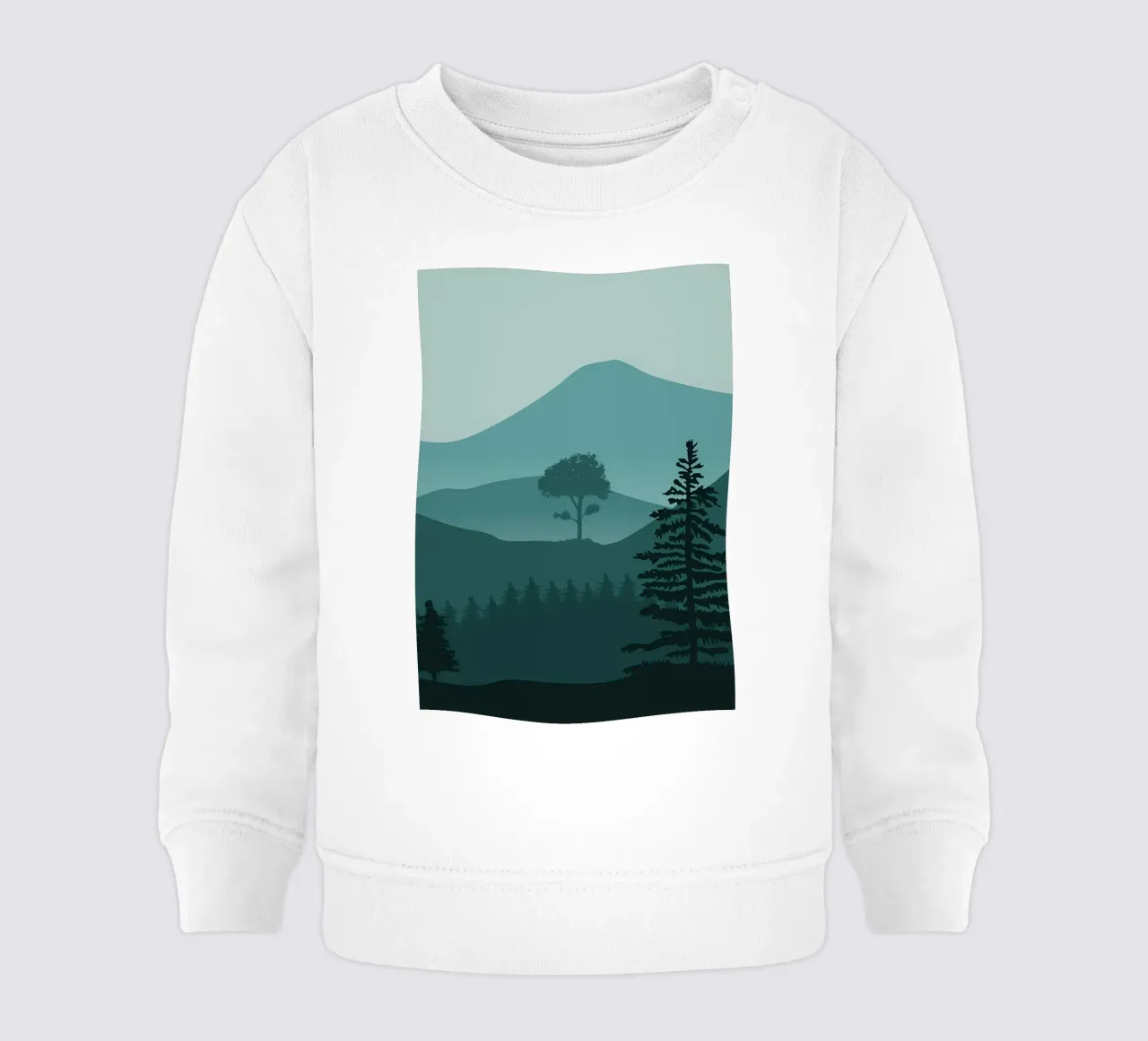 Albero della foresta di montagna blu felpa neonato da Bartosz Powalka