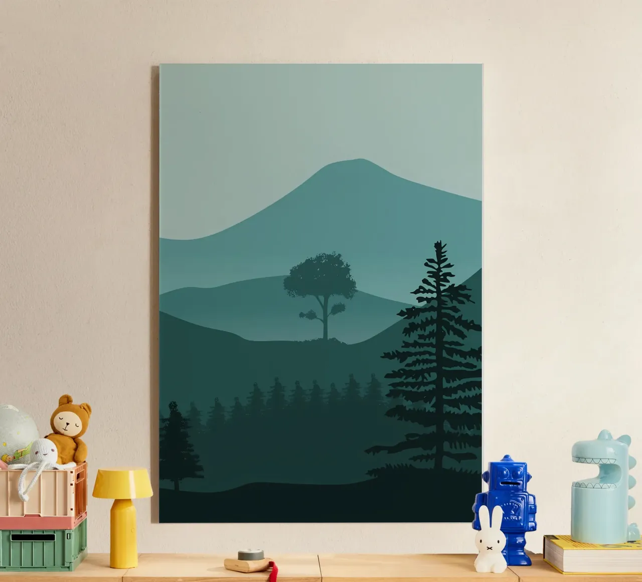 Arbre de la forêt de la montagne bleue plexiglas de Bartosz Powalka