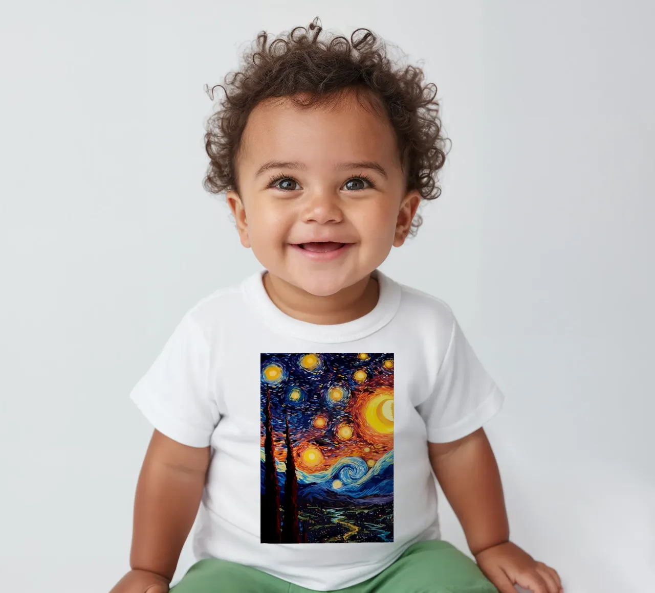 Psychedelisch schilderen baby t-shirt van Adrian Patel