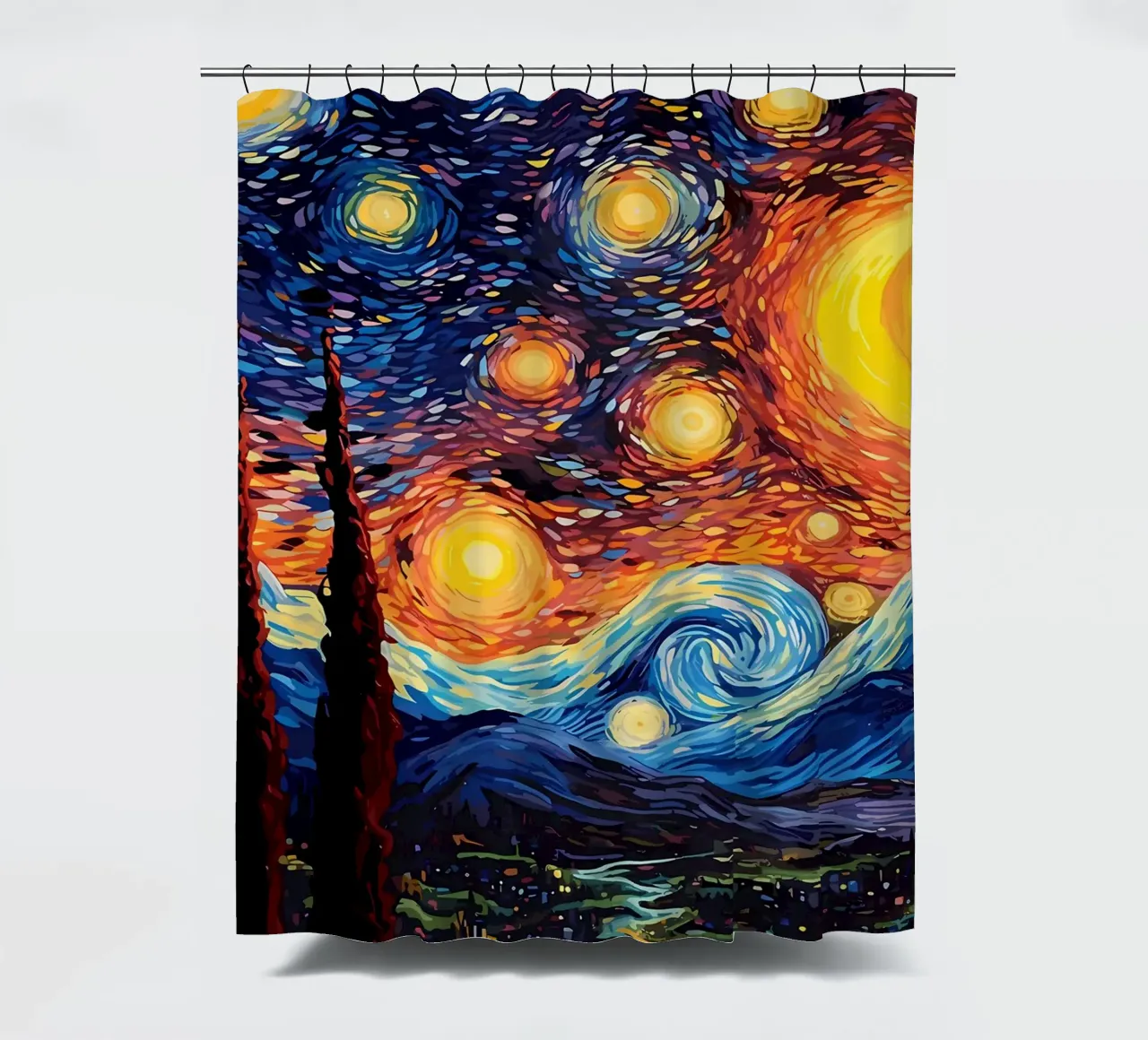 Psychedelic Painting shower curtain by Adrian Patel