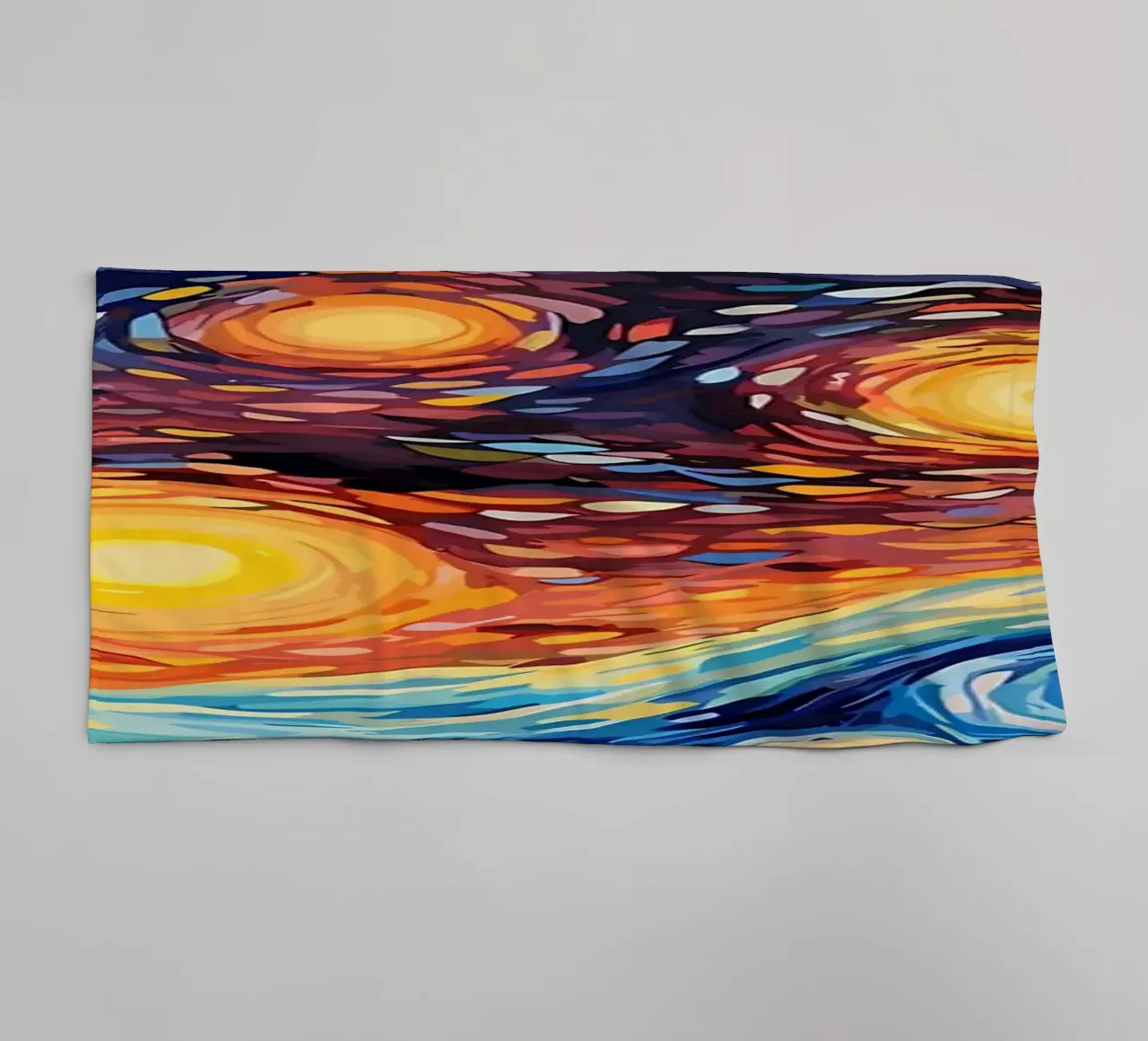 Psychedelisch schilderen badhanddoek van Adrian Patel