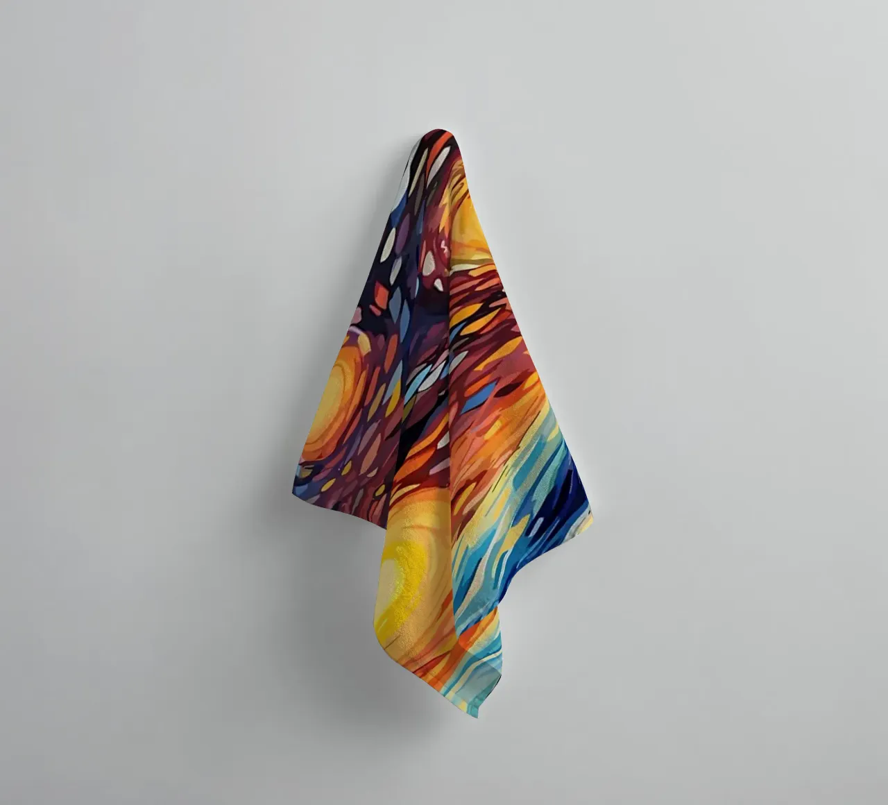 Psychedelisch schilderen badhanddoek van Adrian Patel