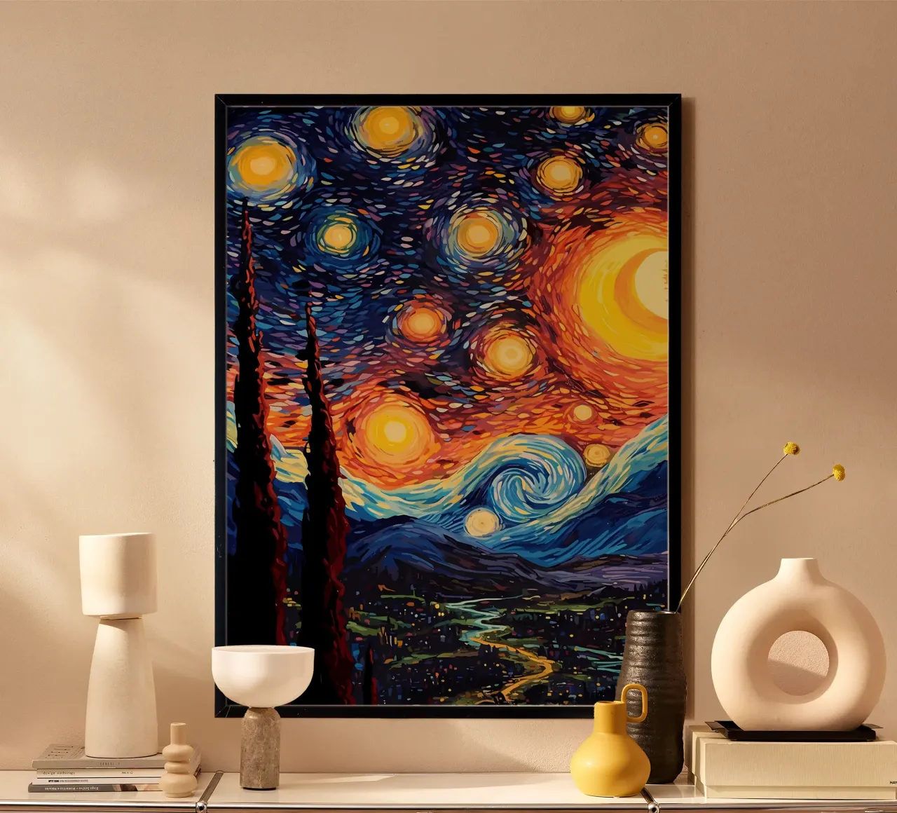 Psychedelisch schilderen hahnemühle van Adrian Patel
