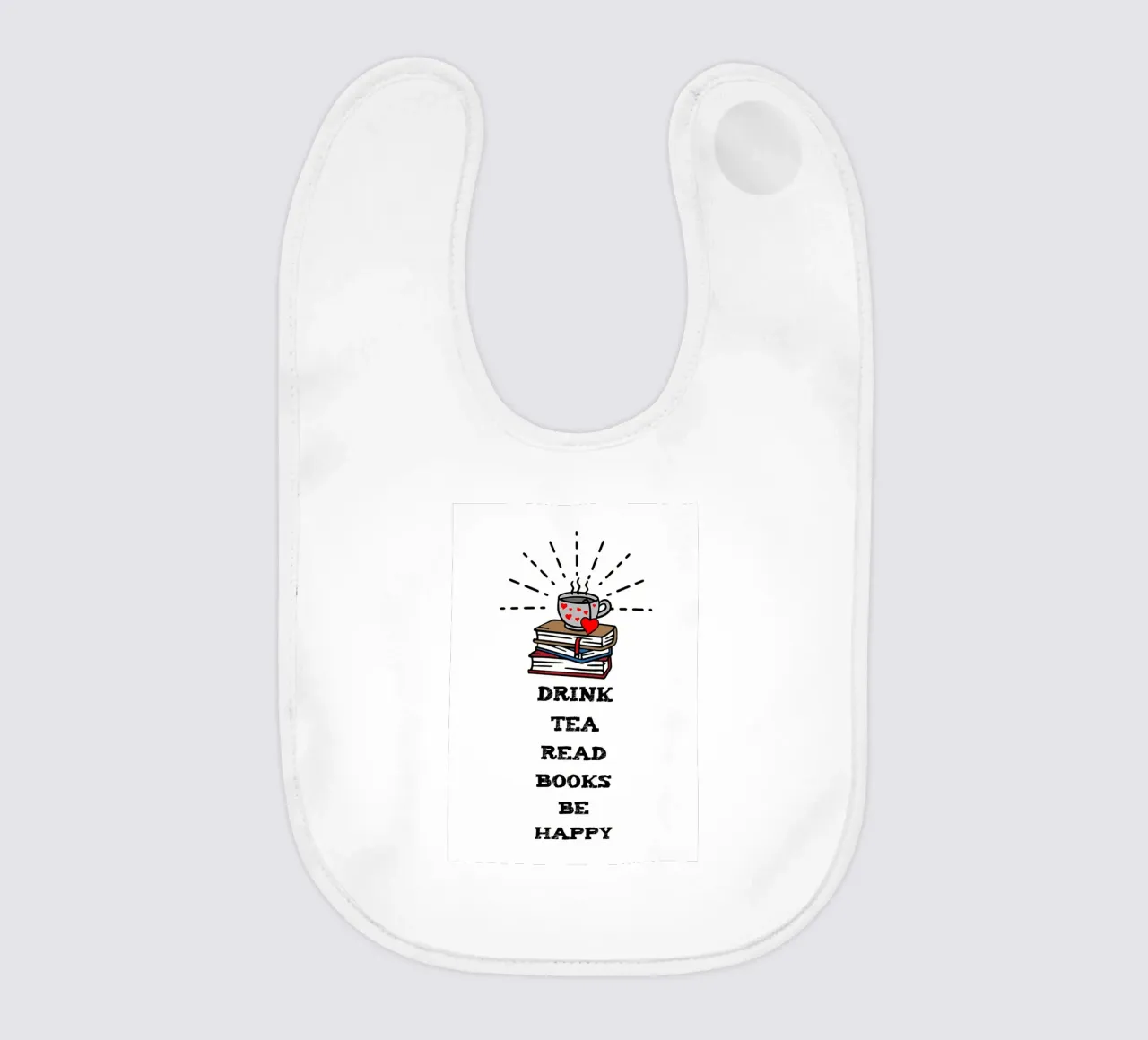 Thee Lees Boeken Wees Gelukkig baby slabbetje van Aiden Garcia