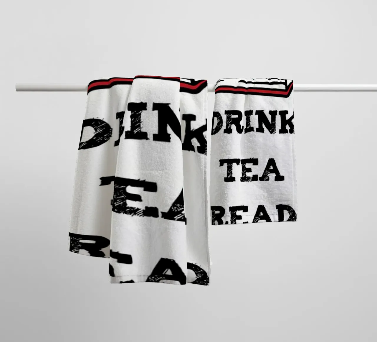 Tea Read Books Be Happy towel by Aiden Garcia