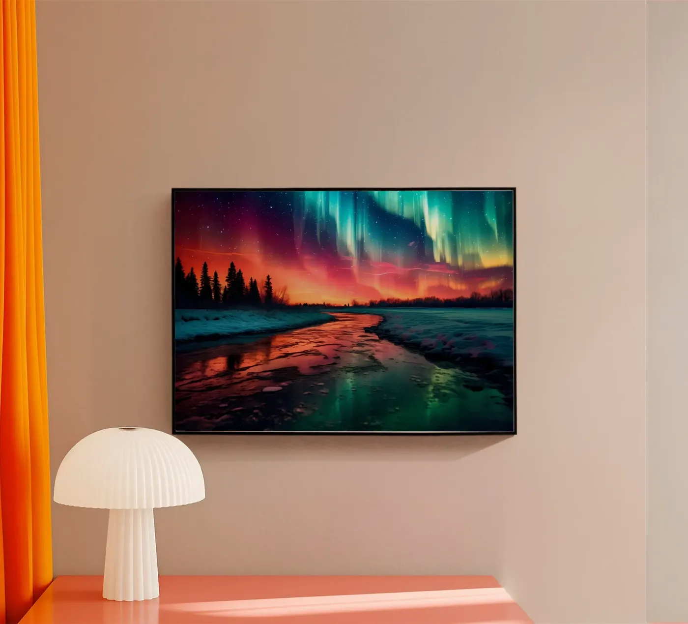 Aurora boreale e lago plexiglass da Matthew Katz