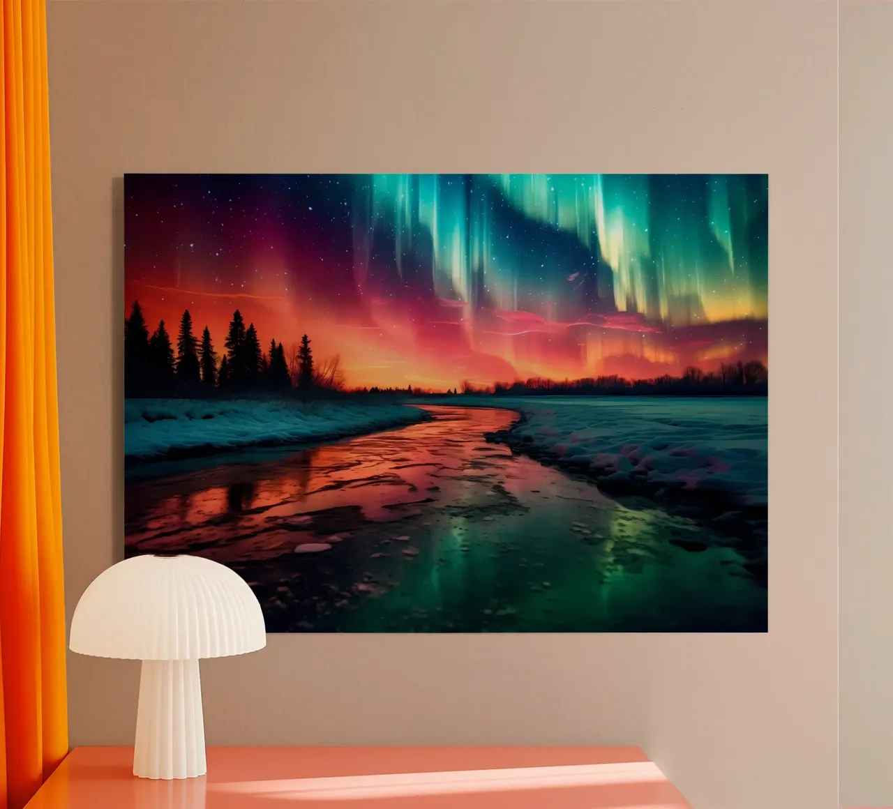 Aurora boreale e lago plexiglass da Matthew Katz