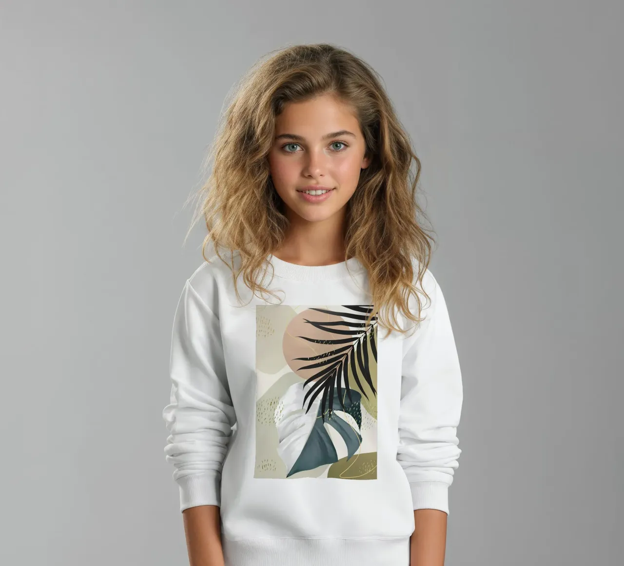 Monstera Abstract 1 felpa bambino da Nicholas Campbell
