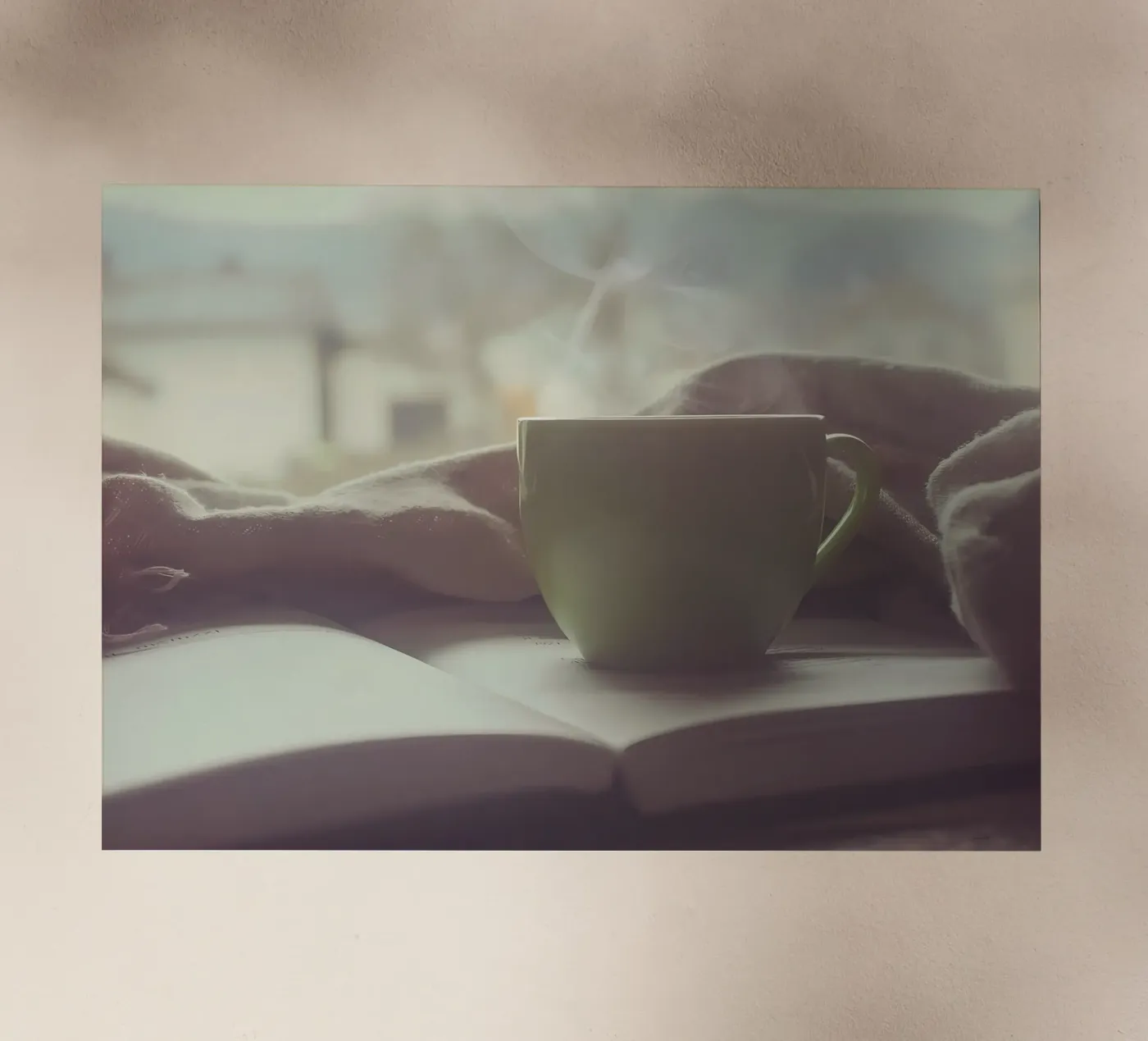 Koffie tijdens het lezen backlit folie van Aiden Garcia