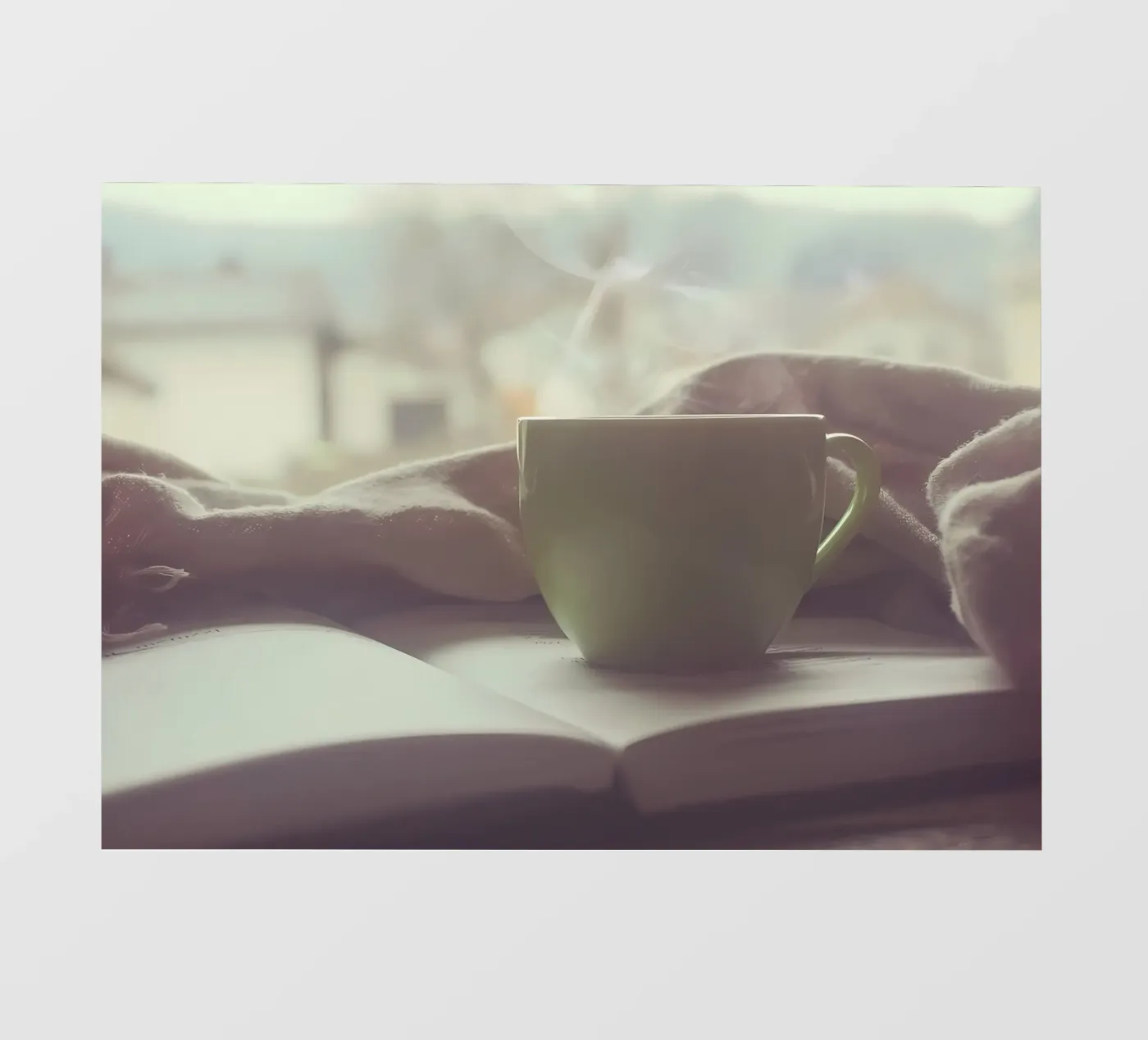 Koffie tijdens het lezen backlit folie van Aiden Garcia