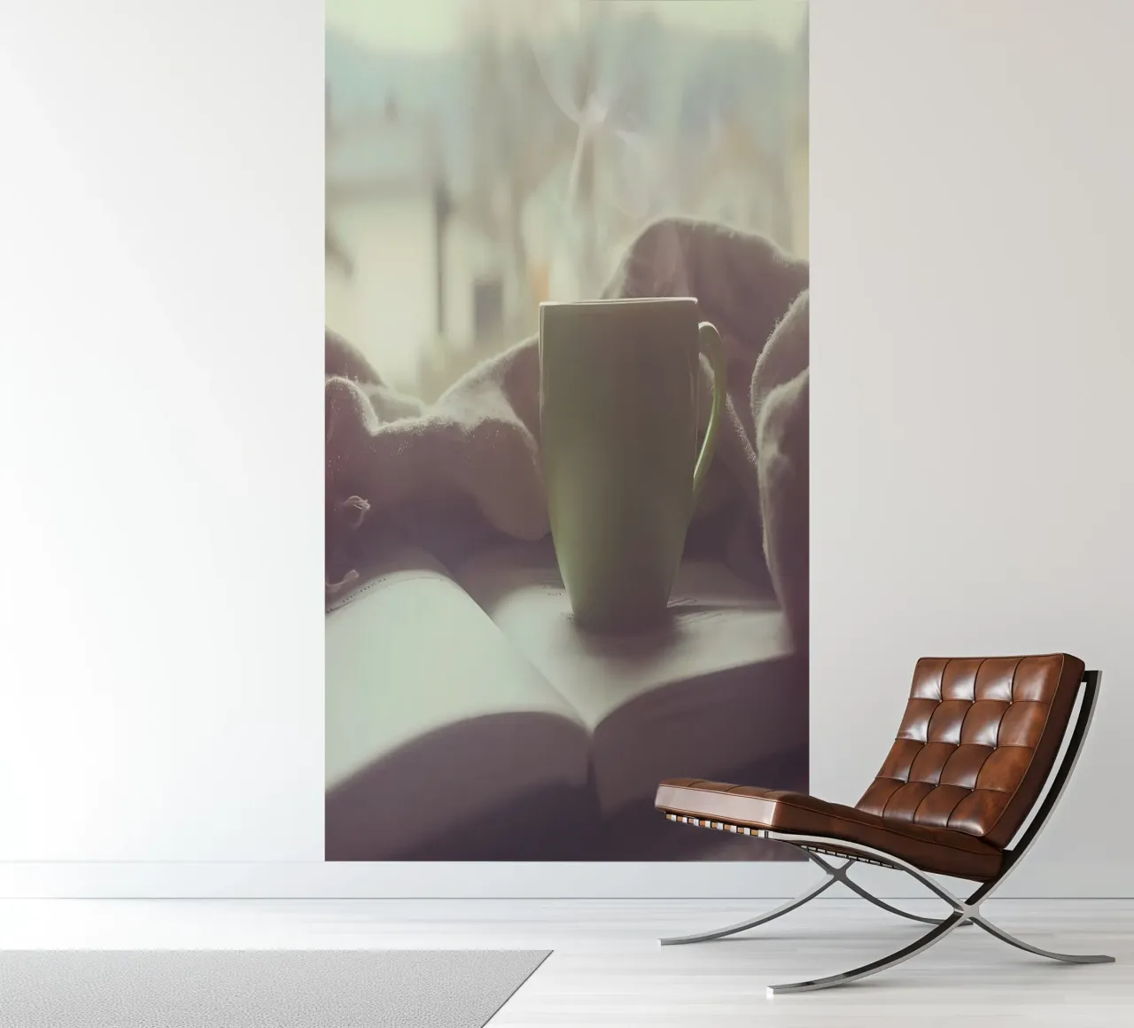 Koffie tijdens het lezen fotobehang van Aiden Garcia