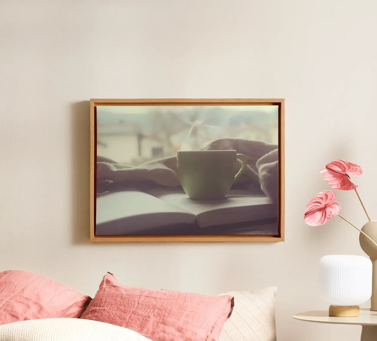 Caffè durante la lettura tela da Aiden Garcia