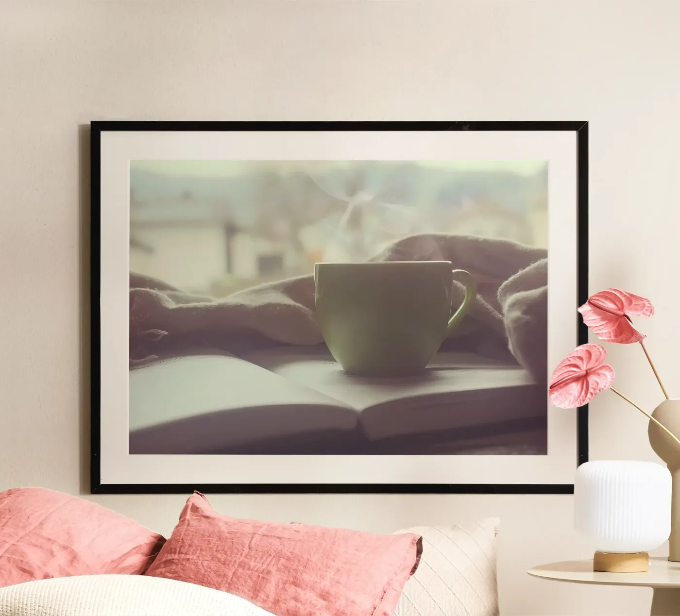 Coffee while reading Poster von Aiden Garcia