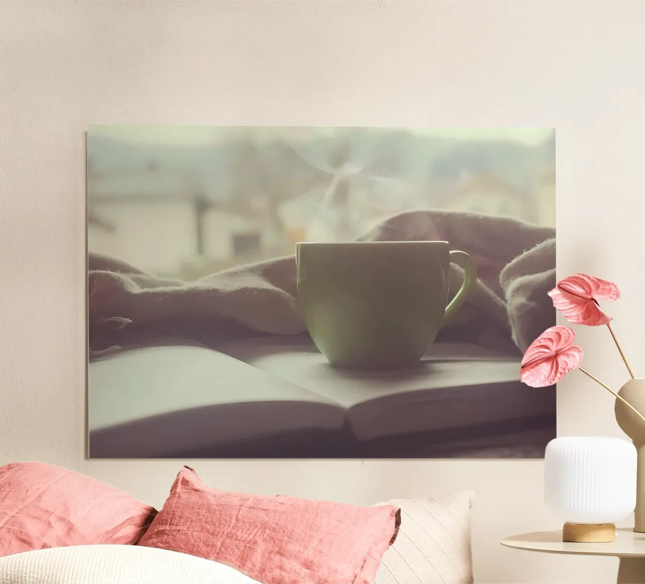 Coffee while reading poster by Aiden Garcia