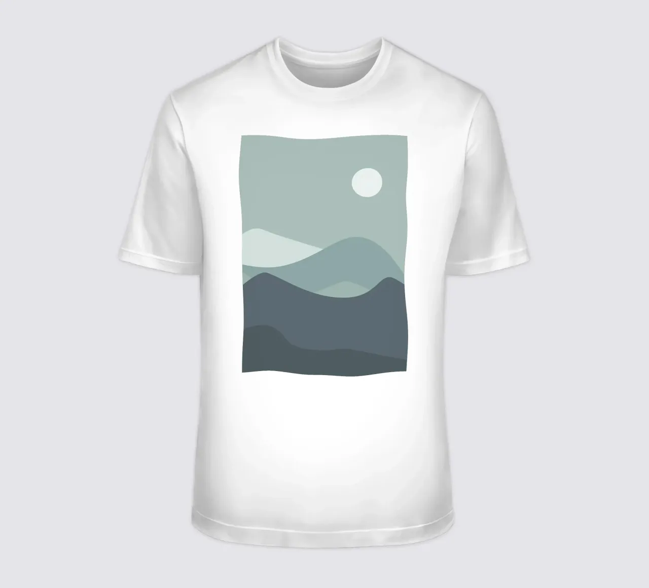 Modern landscape art t-shirt by Bartosz Powalka
