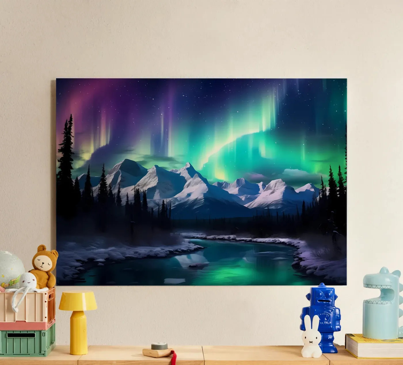 Northern Lights Aurora acryl van Matthew Katz