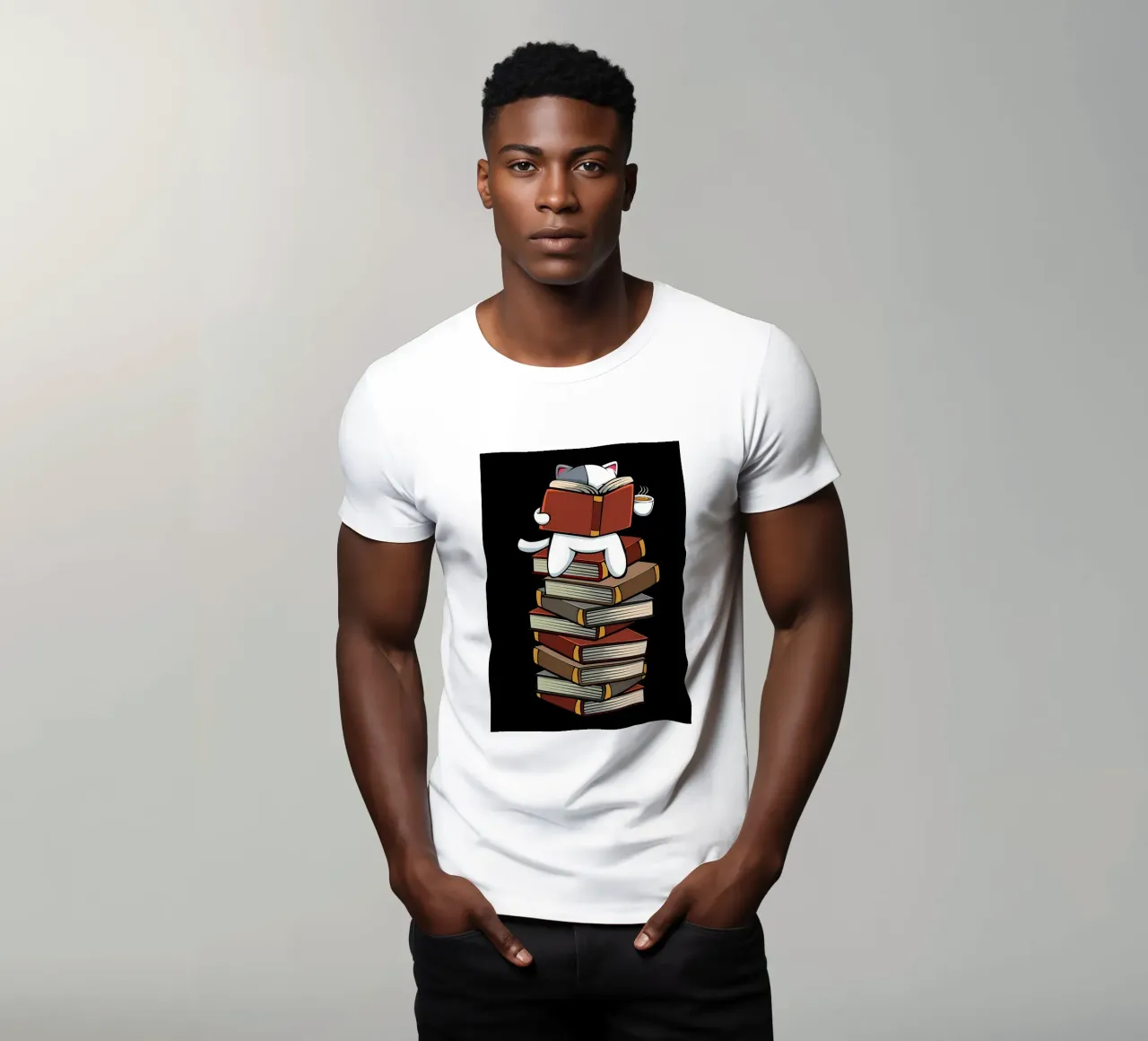 Kittens Cats Tea And Books t-shirt by Aiden Garcia