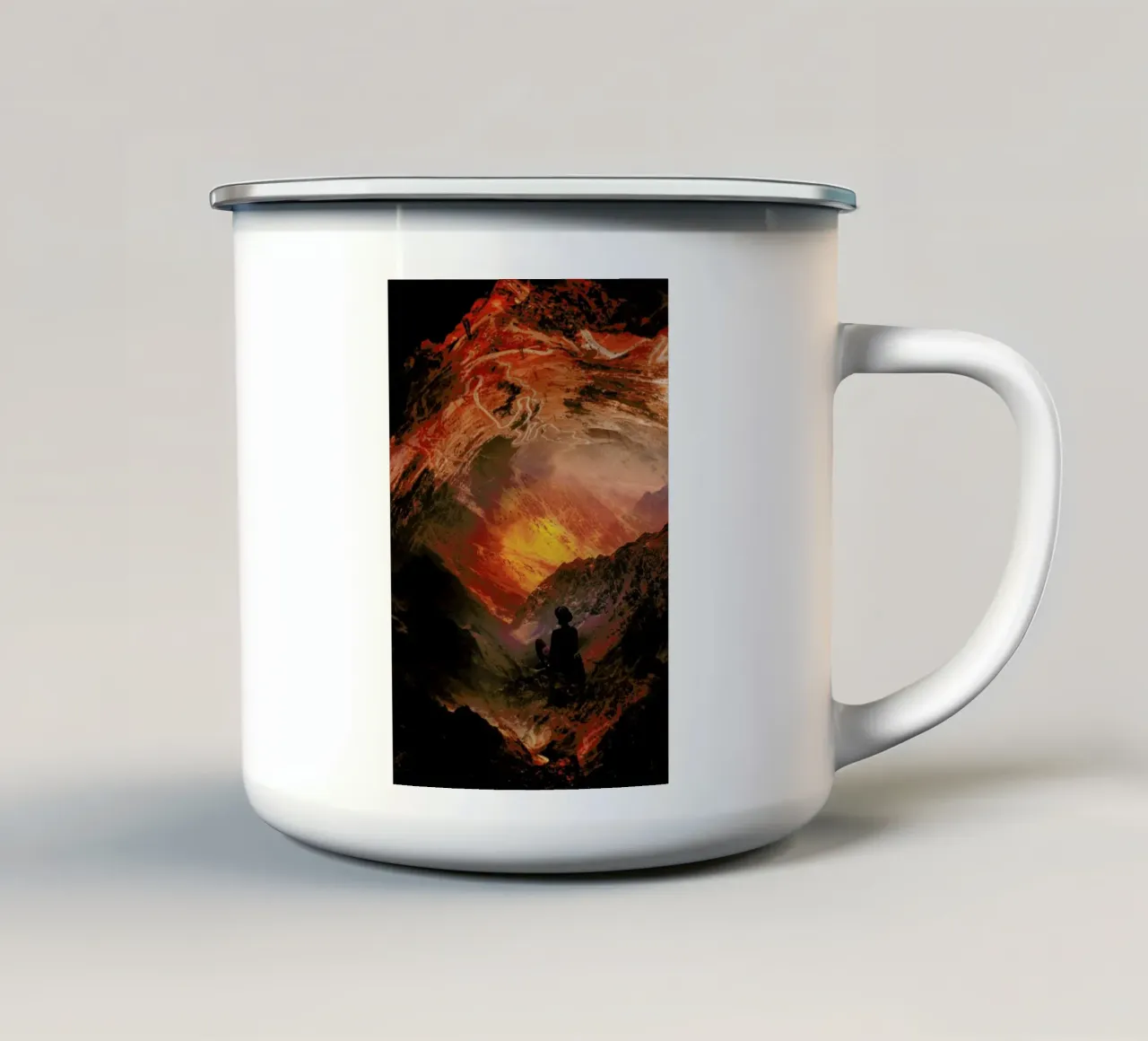 Good Things Are Coming on Mars tazza in smalto da Stoian Hitrov