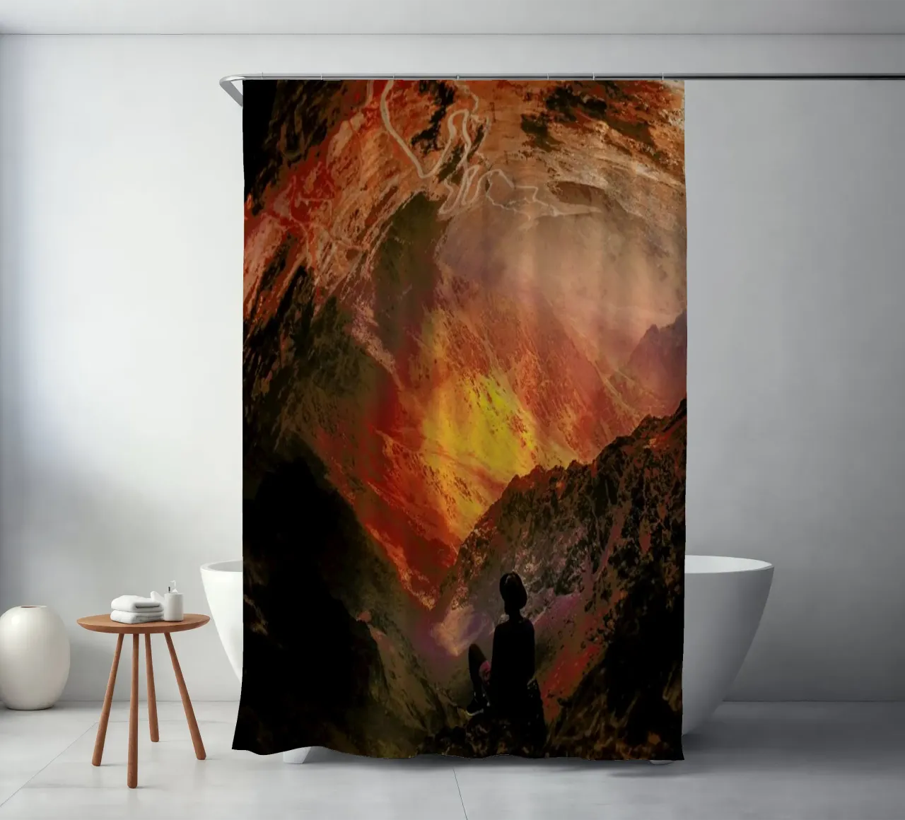 Good Things Are Coming on Mars tenda da doccia da Stoian Hitrov